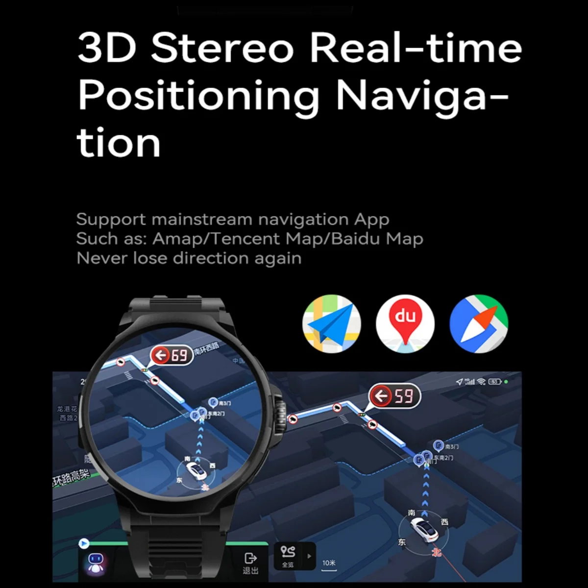 Умные часы 4g Android 9.0 С 180 °