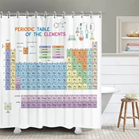 periodic table of elements shower curtain science educational shower curtains bath decor waterproof bathroom curtain 72x72 inch