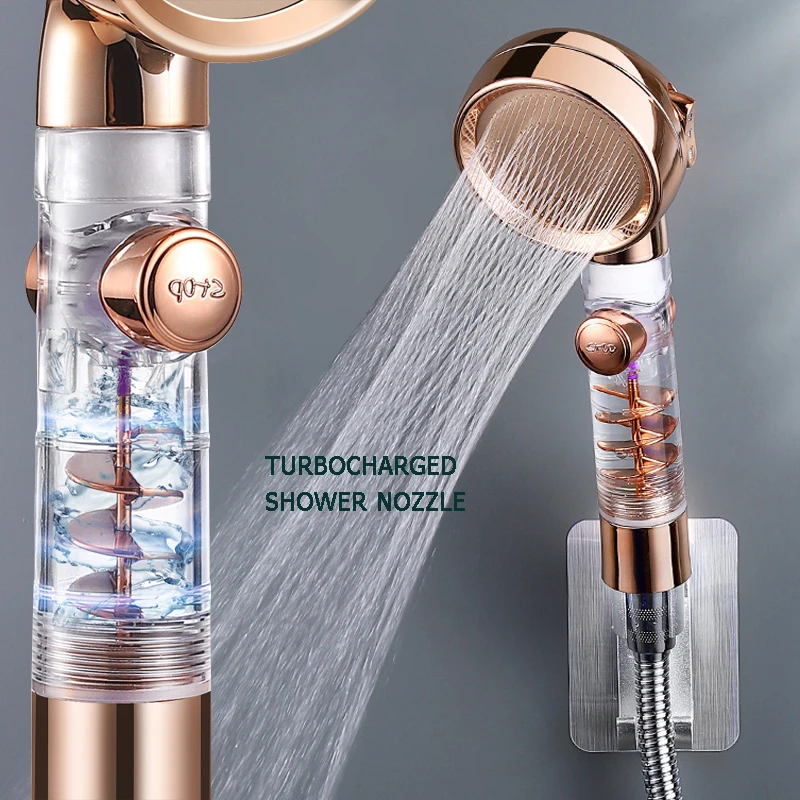 

Насадка для душа под давлением с турбонаддувом и 3 режимами