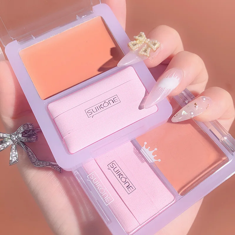 Мусс для макияжа корейские румяна матовая пудра сгибаемые одиночные яркие