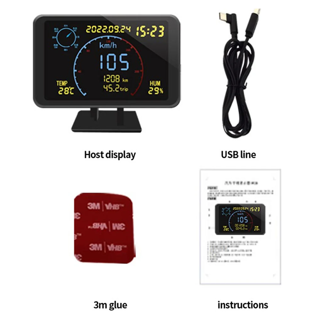 

4.7″ OBD2 HUD Car Head Up Display Speedometer Monitor On Board Computer Windshield Projector Digital Electronic Auto Accessories