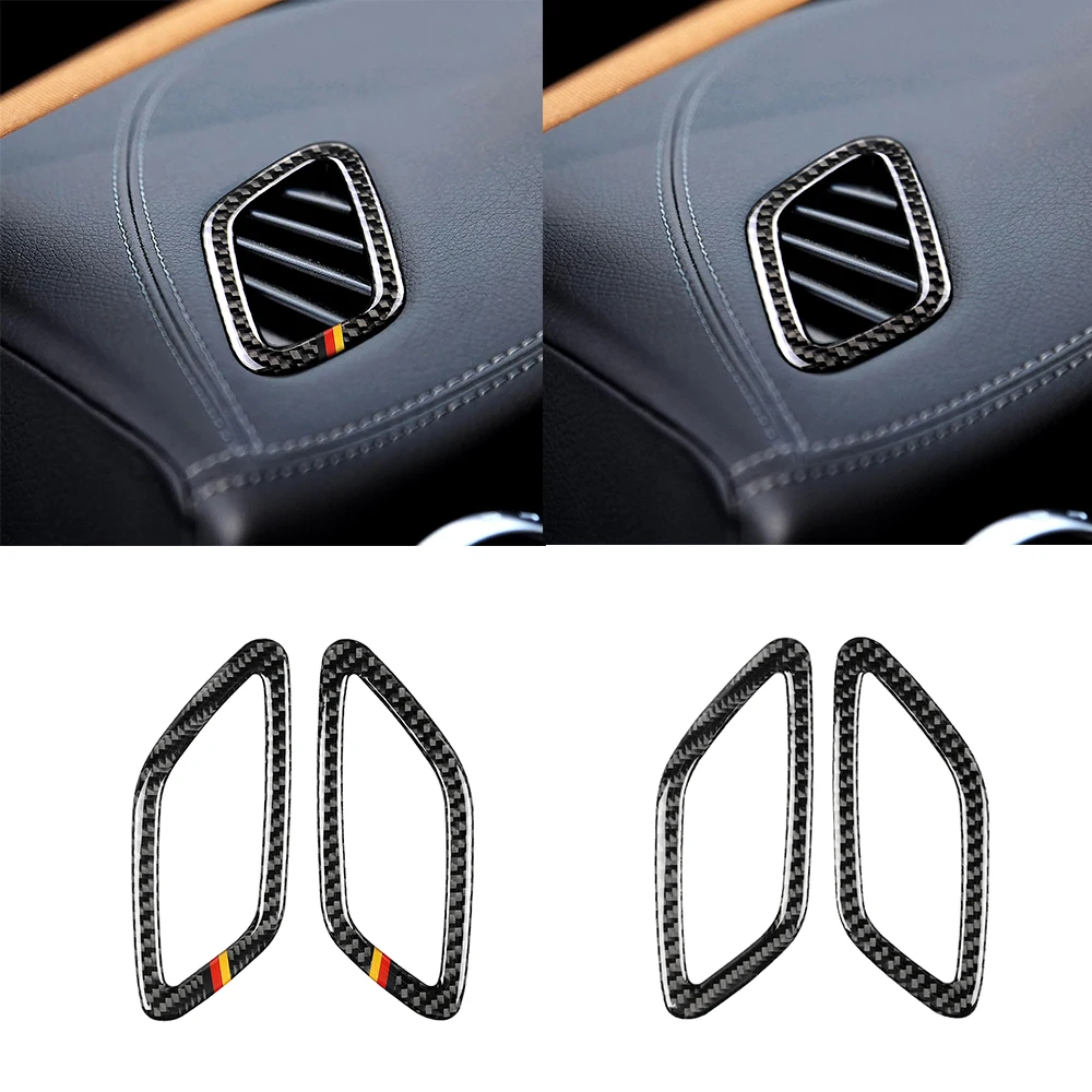 

Dashboard Air Condition Outlet Carbon Fiber Decor Cover Trim For Mercedes Benz A GLA CLA Class W176 X156 C117