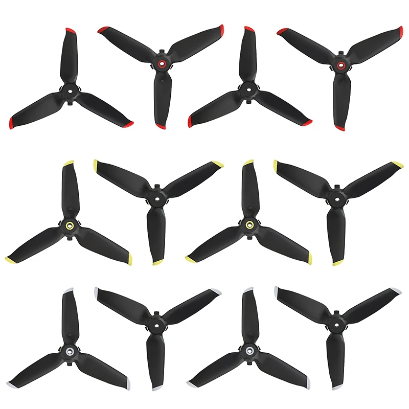 

Top Deals 8PCS Propeller Blade Spare Parts Quiet Flight Props 3 Leaf Paddle Blade For DJI FPV Combo Drone