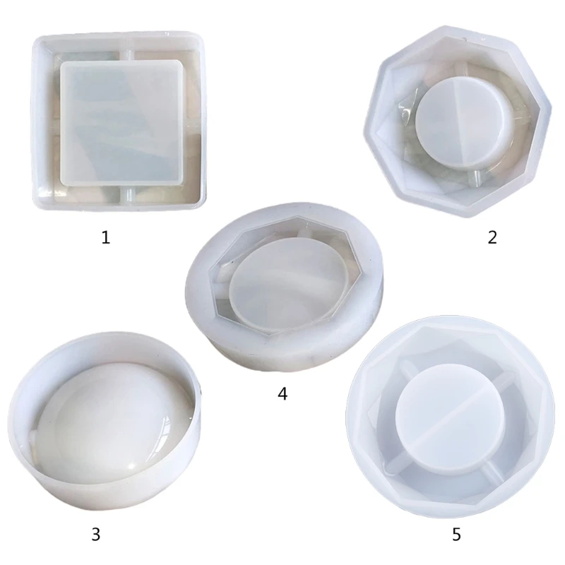

Round Square Rhombus Polygon Ashtray Casting Silicone Mould DIY Crafts Ornaments Soap Wax Plster Resin Casting Mold