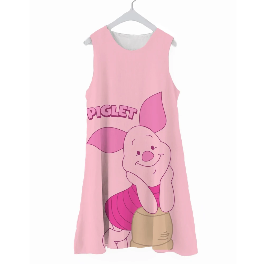 

Платье для маленьких девочек, платья для девочек с изображением Минни-пуха и поросенка, модная одежда для девочек, костюмы на день рождения, ...