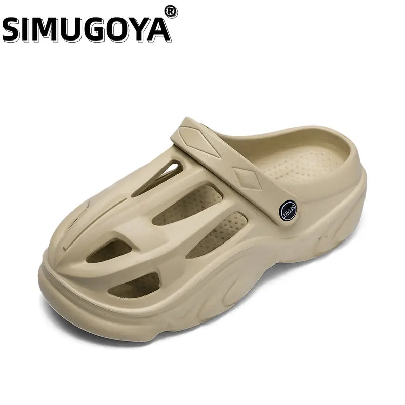 

SIMUGOYA новые модные летние мужские сандалии, женская обувь, уличные пляжные тапочки на плоской подошве, садовая обувь, пещера