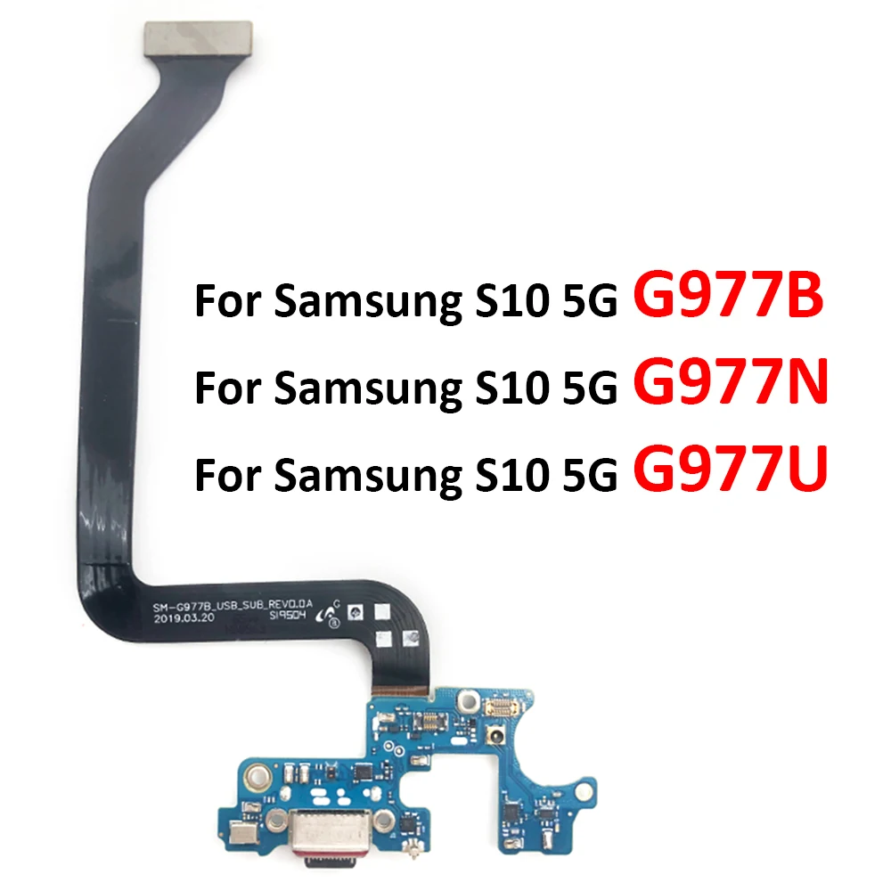 

100% Original USB Charging Board Flex Cable For Samsung Galaxy S10 5G G977B G977N G977U Lite Dock Connector Charging Port Flex