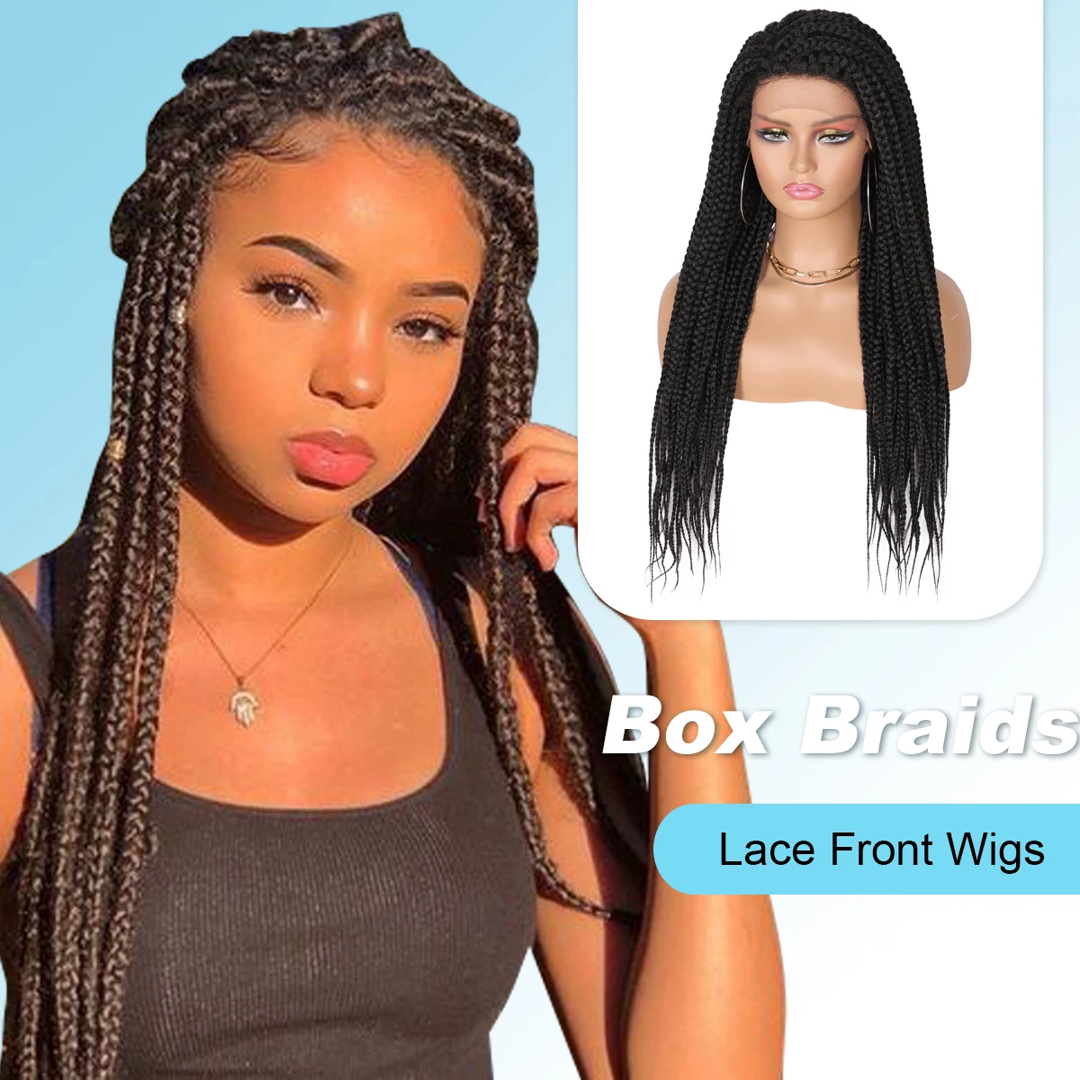 Olymei 28 дюймов синтетический черный парик с плетеным кружевом спереди женский