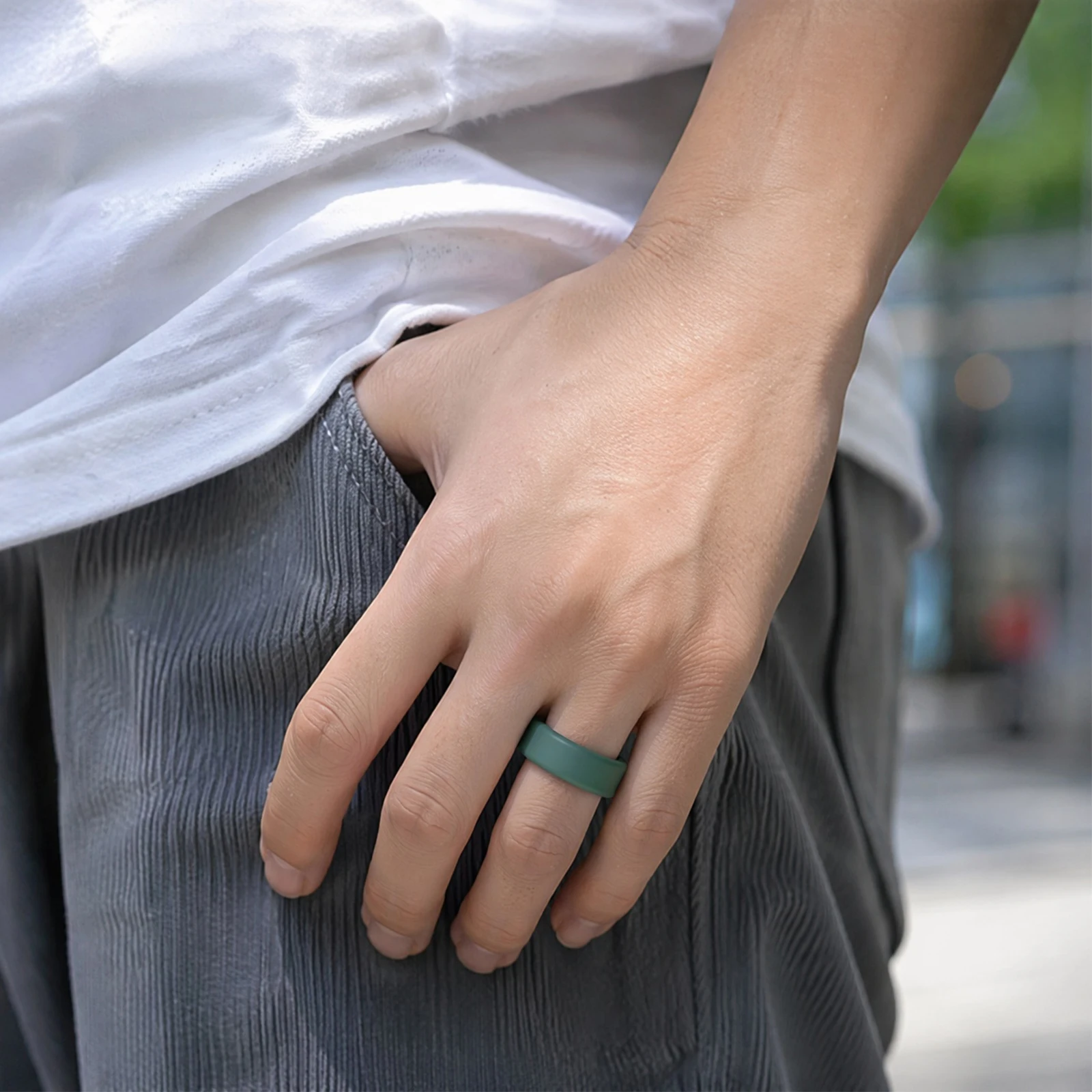 Фото Силиконовый защитный чехол для Oura Ring 5: эластичный, мягкий, устойчивый к царапинам, для мужчин и женщин, для занятий спортом и тренировок в зале №3