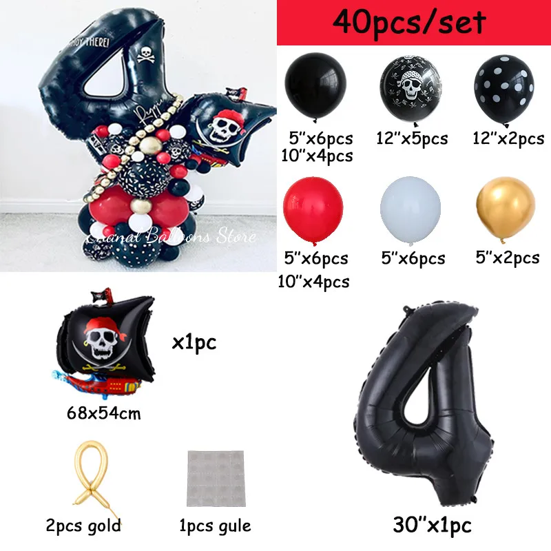 40 шт./компл. воздушные шары из фольги в виде пиратского корабля | Дом и сад