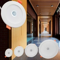 led downlight ceiling light pir motion sensor 5w 7w 9w 12w recessed down lamp round panel light for corridor spotlight indoor