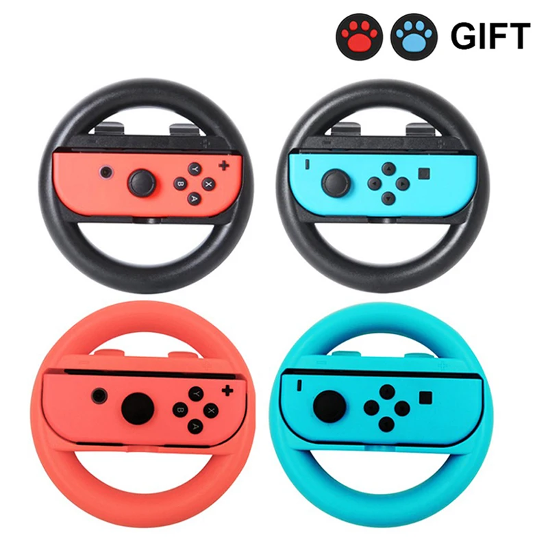 

1 Pair Game Steering Wheel Racing Handle For Kart Switch Joy-Con Controller
