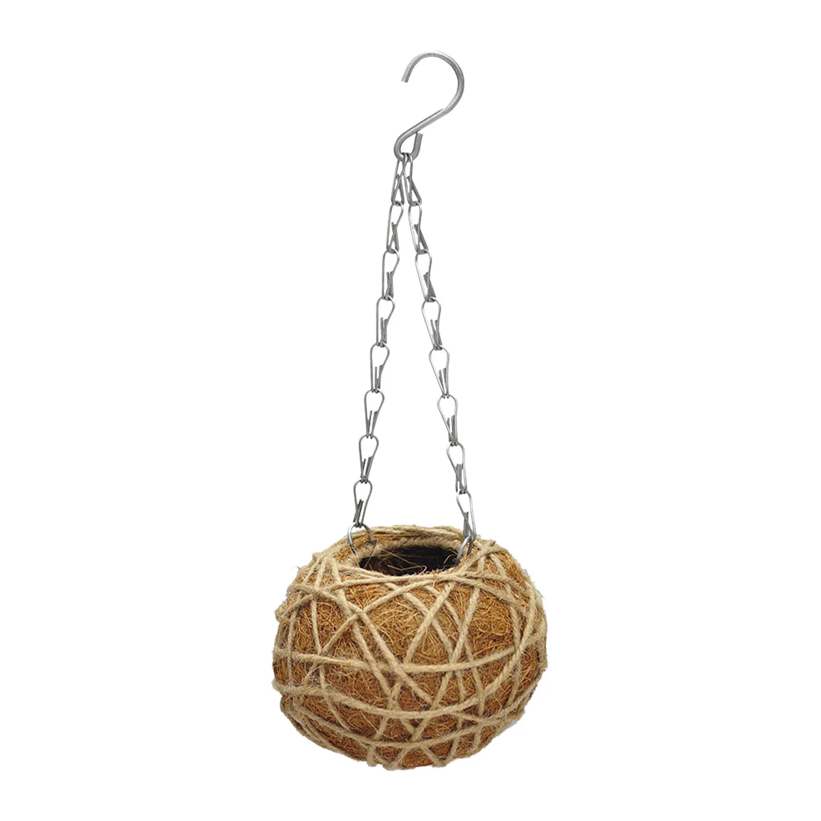 

Hanging Baskets For Plants Hanging Flower Pots With Coconut Liner Metal Chain Rust-proof And Safe Quick Assemble For Outdoor