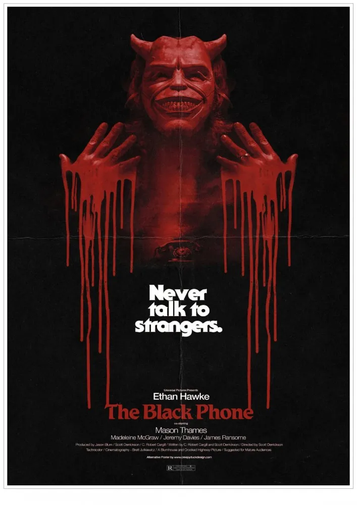 Черный телефонный фильм печать на холсте декор для гостиной настенная картина