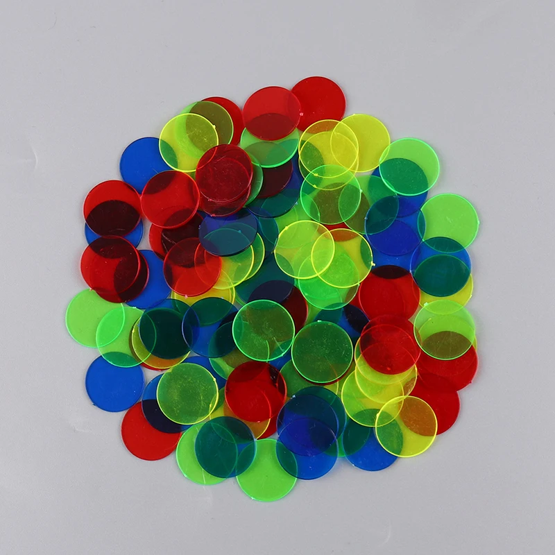 

100pcs Montessori Education Math Toys Learning Resources Color Bingo Chip Supply