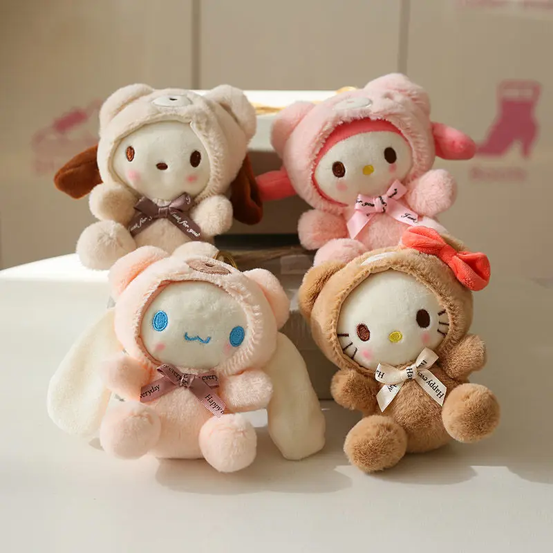 

Sanrio Kawaii брелок Hello Kitty мультяшный милый Коричный мой Мелодия творческая кукла брелок Ins аниме плюшевый мешок украшения подарок