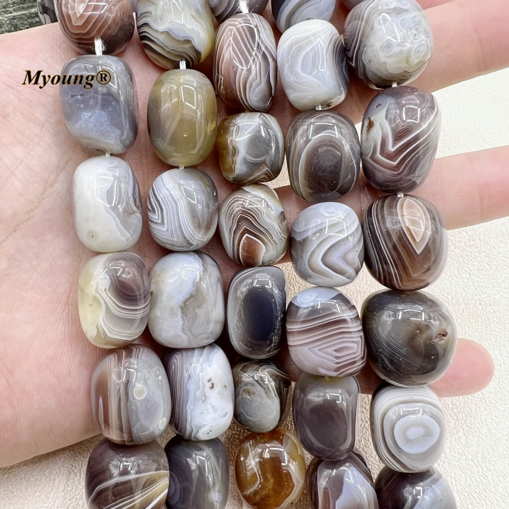 

Large Irregular Natural Brown Botswana Lace Agates Stone Nugget Beads For DIY Jewelry Making MY230700