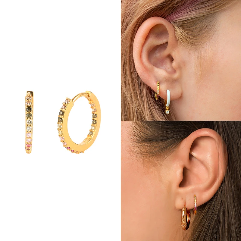 

Creative Design Gradient Layout Zircon Earrings Female S925 Exquisite Elegant Fashion Focus Banquet Party Anniversary Gift