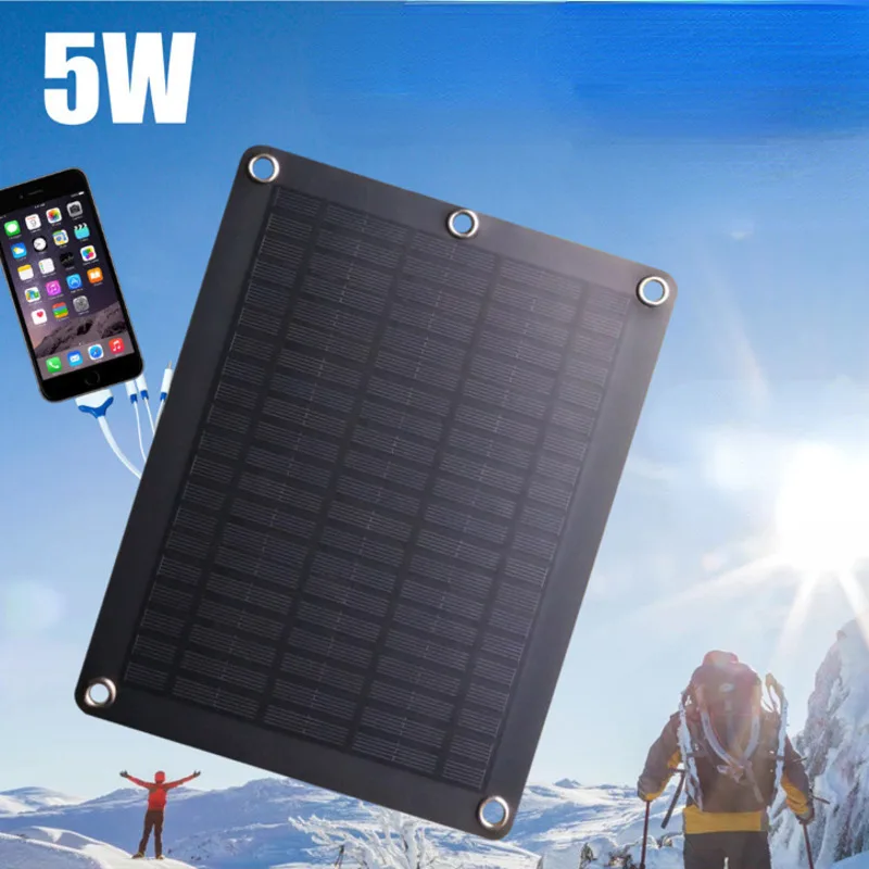 5W 5 Watt Volt Solar Cell Panel Backpack Usb 5V Mobile Phone Charging Power Boat Battery Charger Solar-panel Diy Chargers