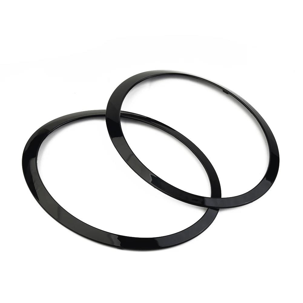 

Large Light Trim Headlight Frame Front/left/right Large Light Trim Rust-proof ABS Bright Black Colorfast Durable