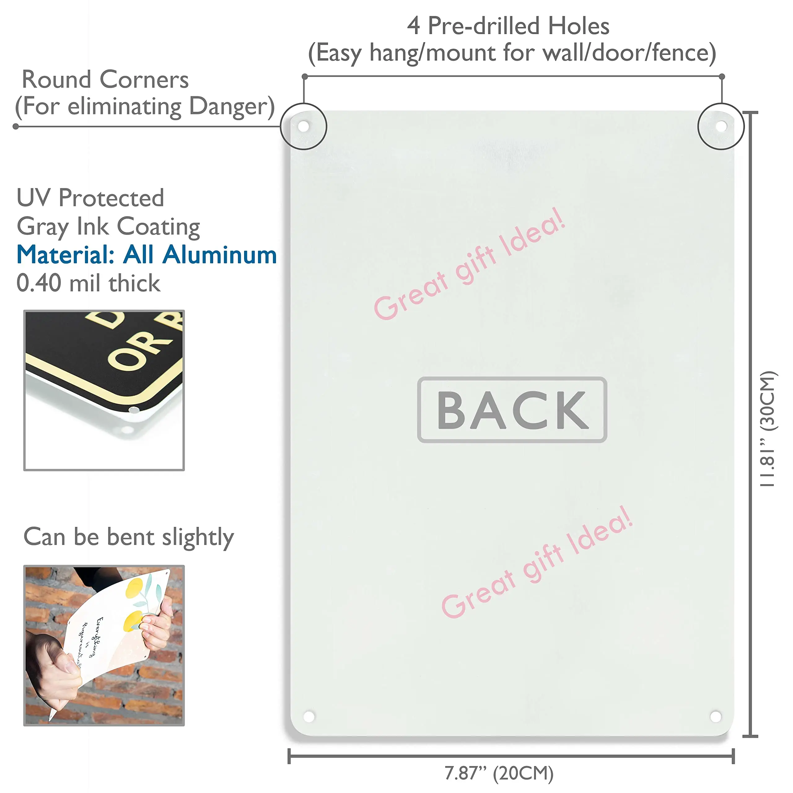 Универсальная жестяная вывеска для кофе ресторана и барбекю 12x8 дюймов —