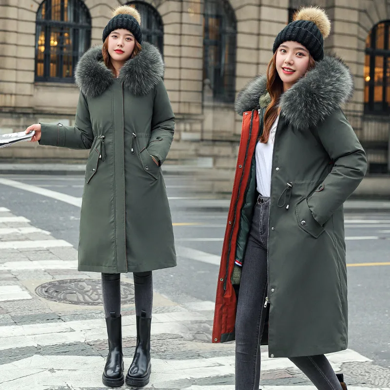 Winter Jacket Women Fashion Korean Slim Jacket Warm Mid-length Hooded Coats and Jackets for Women Winter Coat Ladies 2022 Zm2207