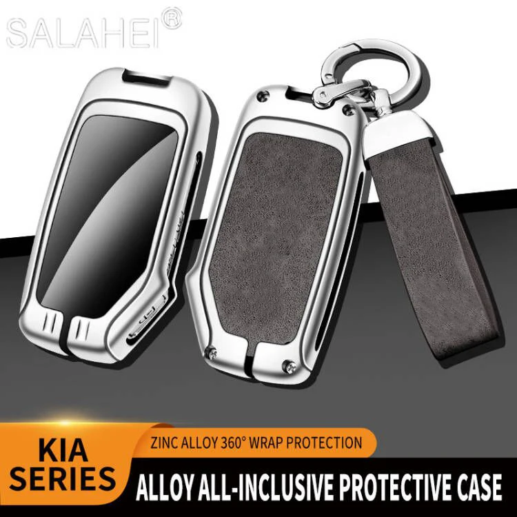 

Zinc Alloy Car Remote Key Fob Cover Case Shell For Kia Ceed Cerato Forte Niro Seltos Sorento Soul Sportage Telluride Accessories