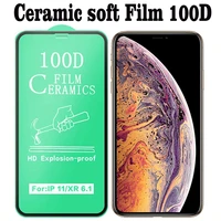 100pcslot soft ceramics protection film for iphone 14 13 12 pro max 11 pro xs x xr 6s 7 8 plus screen protector tempered glass
