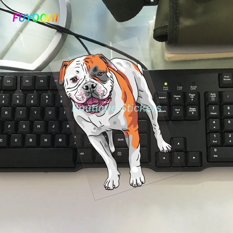 

FUYOOHI Boutique Stickers Cute Pet Dog Car Decals Waterproof Reflective Car Motorcycle Sticker PVC 13cm