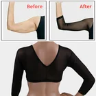 Женская бесшовная утягивающая рубашка, облегающая блузка черного и белого цвета