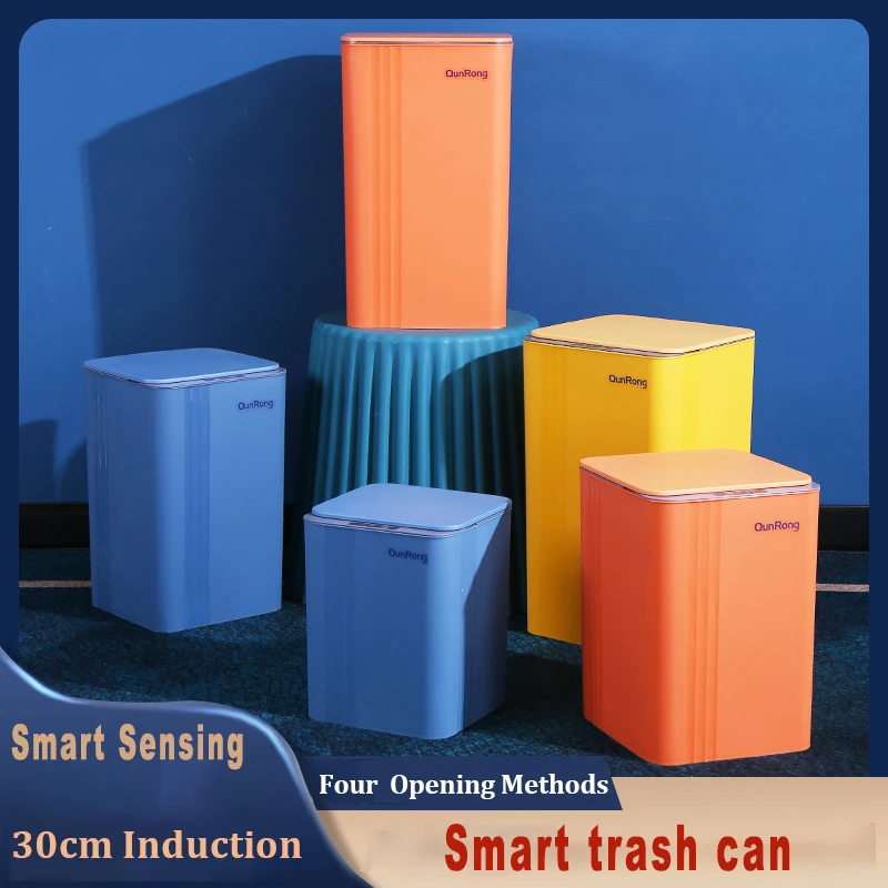 

Мусорная корзина с умным датчиком, Кухонное ведро для мусора с USB-зарядкой, автоматический интеллектуальный датчик