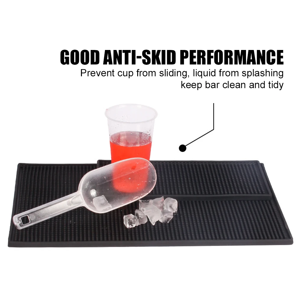 

Bar Mat Rubber Anti-slip PVC Coffee Bar Mats Cup Mat Waterproof Heat Resistant Durable Drain Mat for Kitchen Home Bar Cafe