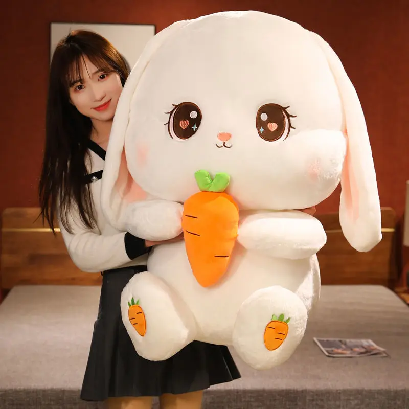 

Kawaii Creative Rabbit Doll Cute Bunny Pillow Doll Plush Toy Girlfriend Sleeping Birthday Halloween Kids Toys Peluches