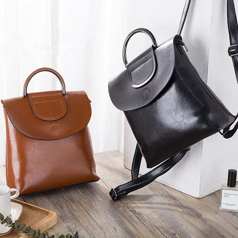 

high quality luxury brand 2023 New Korean Women's Fashion Backpack Cowhide Bag