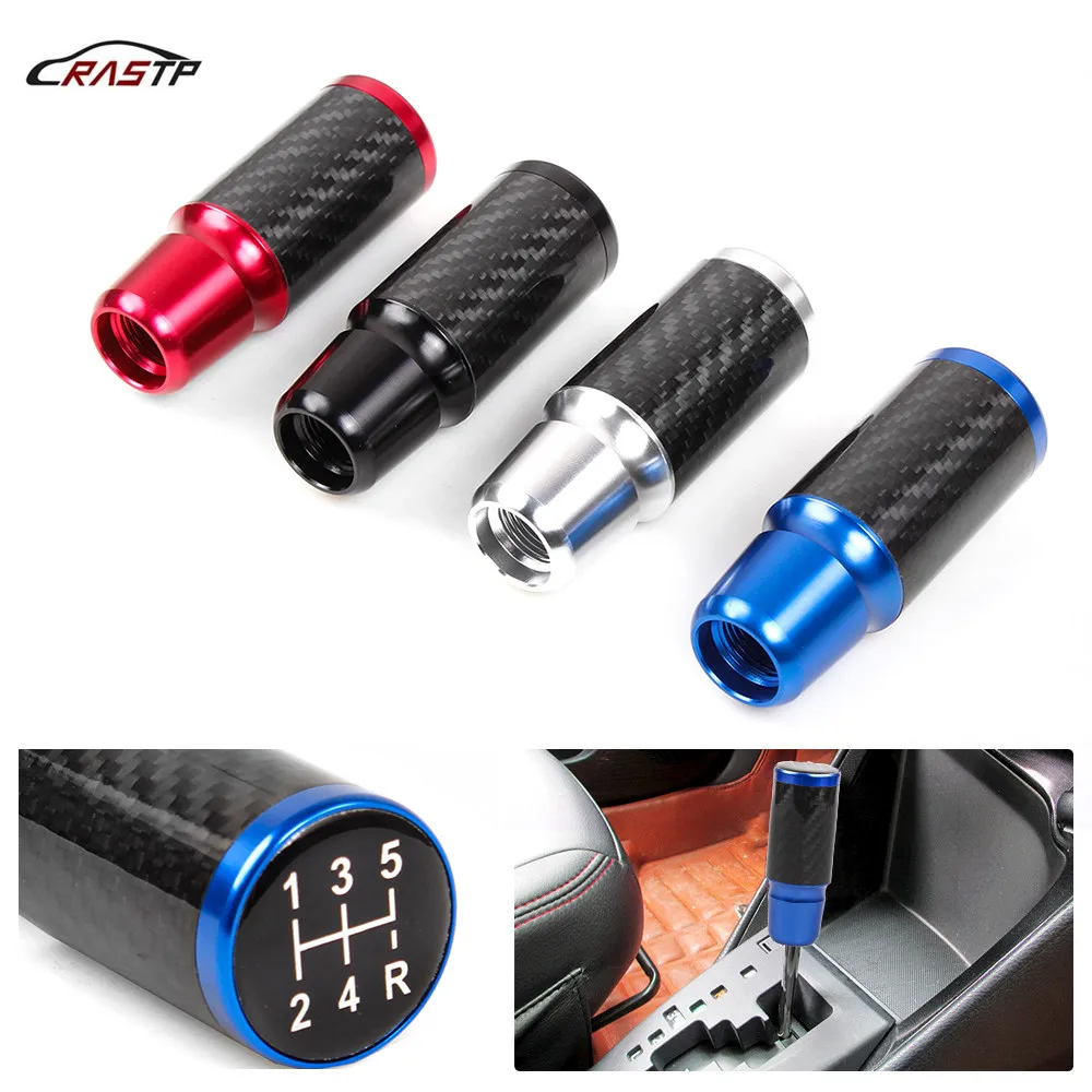 

RASTP-Free Shipping Arrived Aluminum Carbon Pattern 5/6 Speed Manual Transmission Shift Knob 91MM RS-SFN097