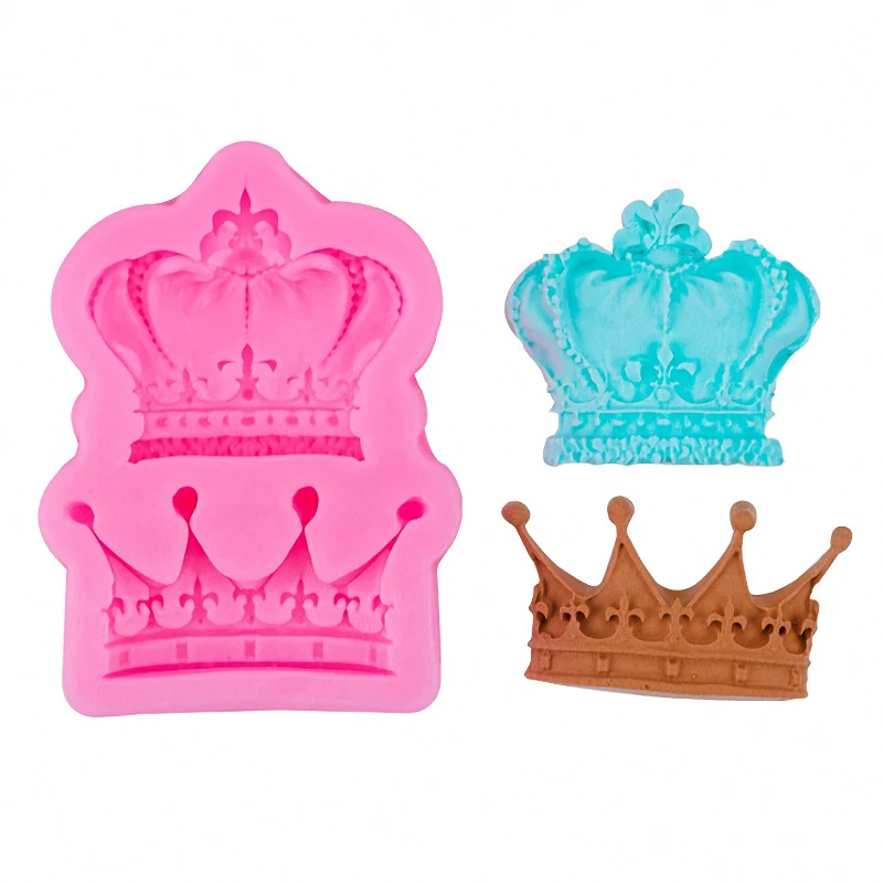 

Cute Crown Fondant Silicone Mold DIY Chocolate Sugar Cupcake Cake Decorating Tools Clay Molds Craft Kitchen Bakeware