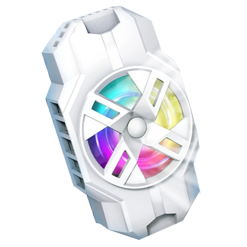 Портативный мобильный охлаждающий задний зажим с красочной подсветкой тихий