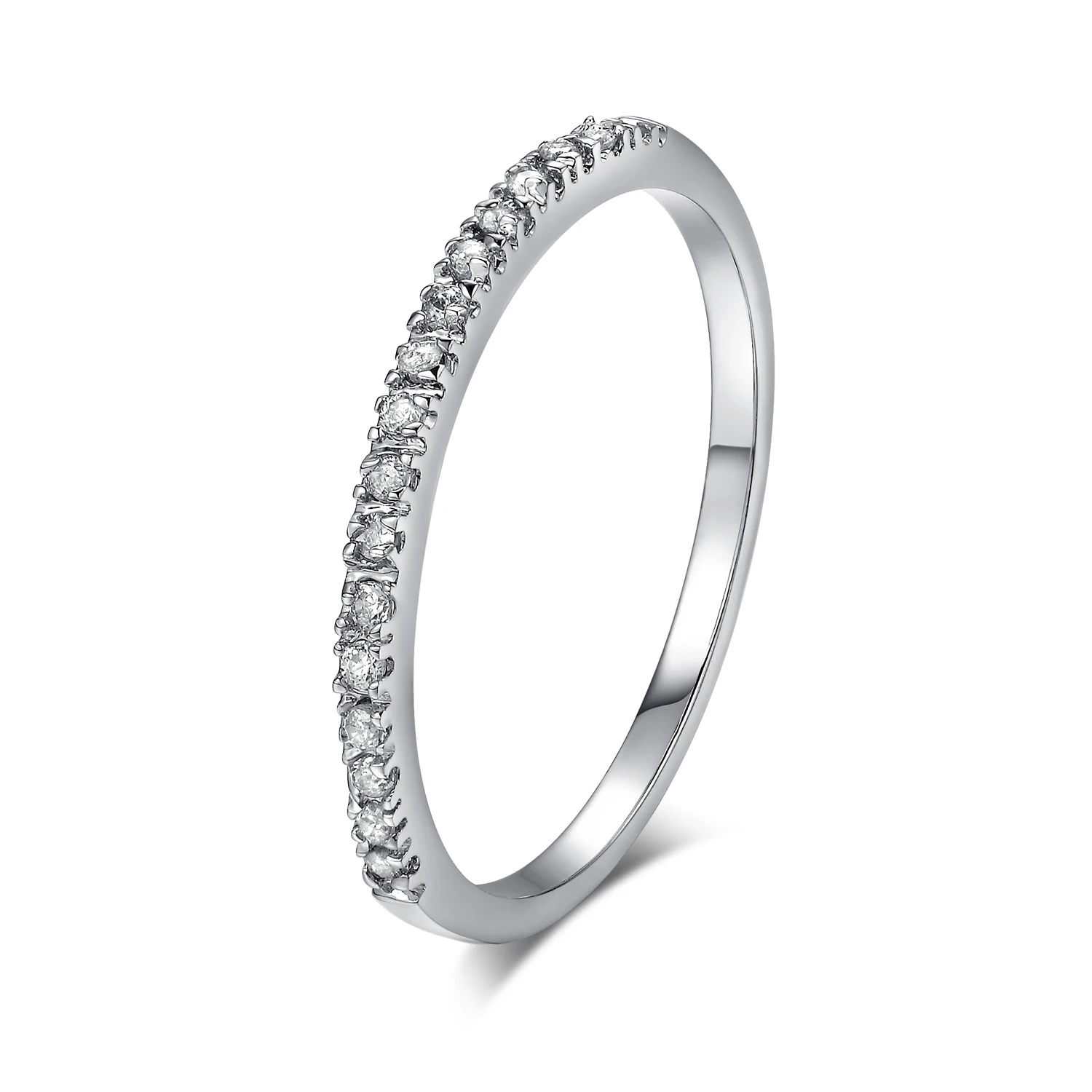 

Milangirl Simple Minimalist Thin Sparkling Zircon Ring for Women Crystal Rhinestone Wedding Engagement Fashion Ladies Jewelry