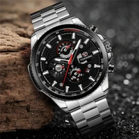 automatic mechanical watch men luxury brand silver stainless steel band wristwatches gift for boyfriend regalos para hombre