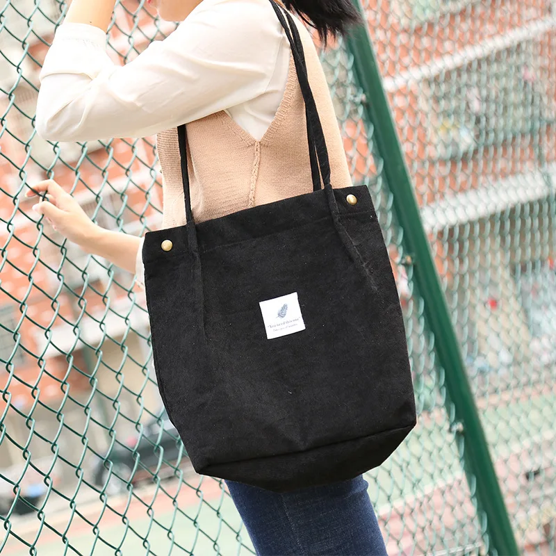 

Bags for Women 2022 Corduroy Shoulder Bag Reusable Shopping Bags Casual Tote Female Handbag for A Certain Number of Dropshipping