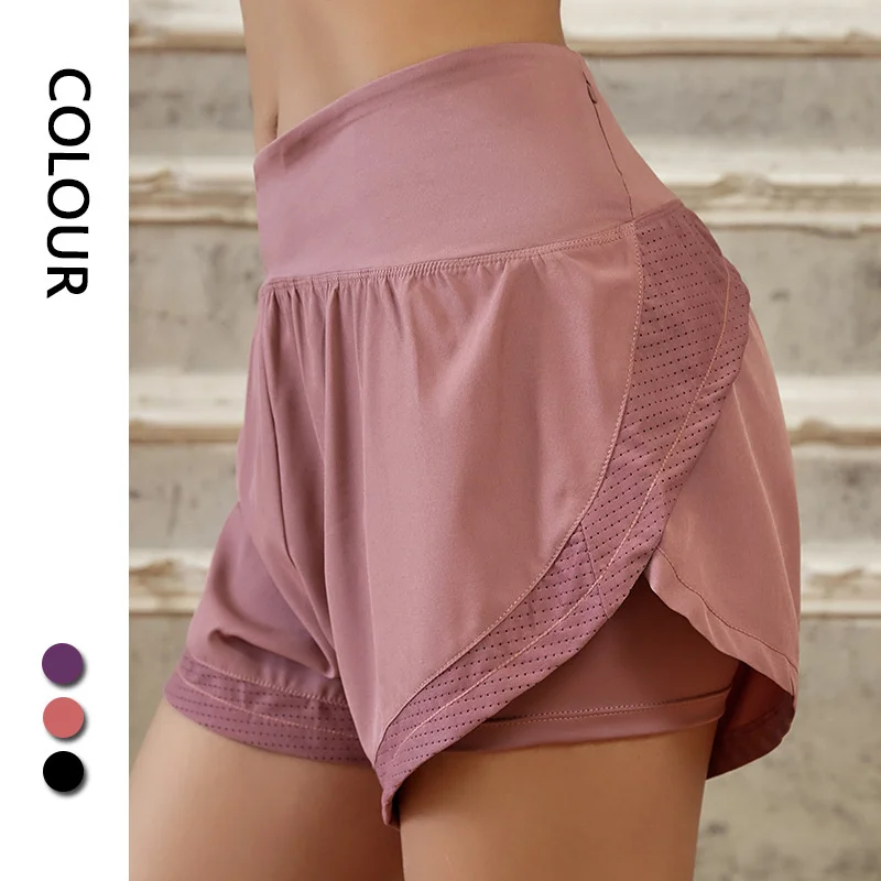 

Женские шорты LULU для йоги, быстросохнущие шорты для бега, спортивные дышащие шорты с высокой талией, тренировочные шорты, бесплатная достав...