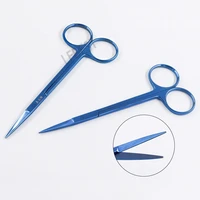 titanium alloy straight round head scissors with sharp tip 14cm blunt scissors for anatomical tissue for animal experiments and