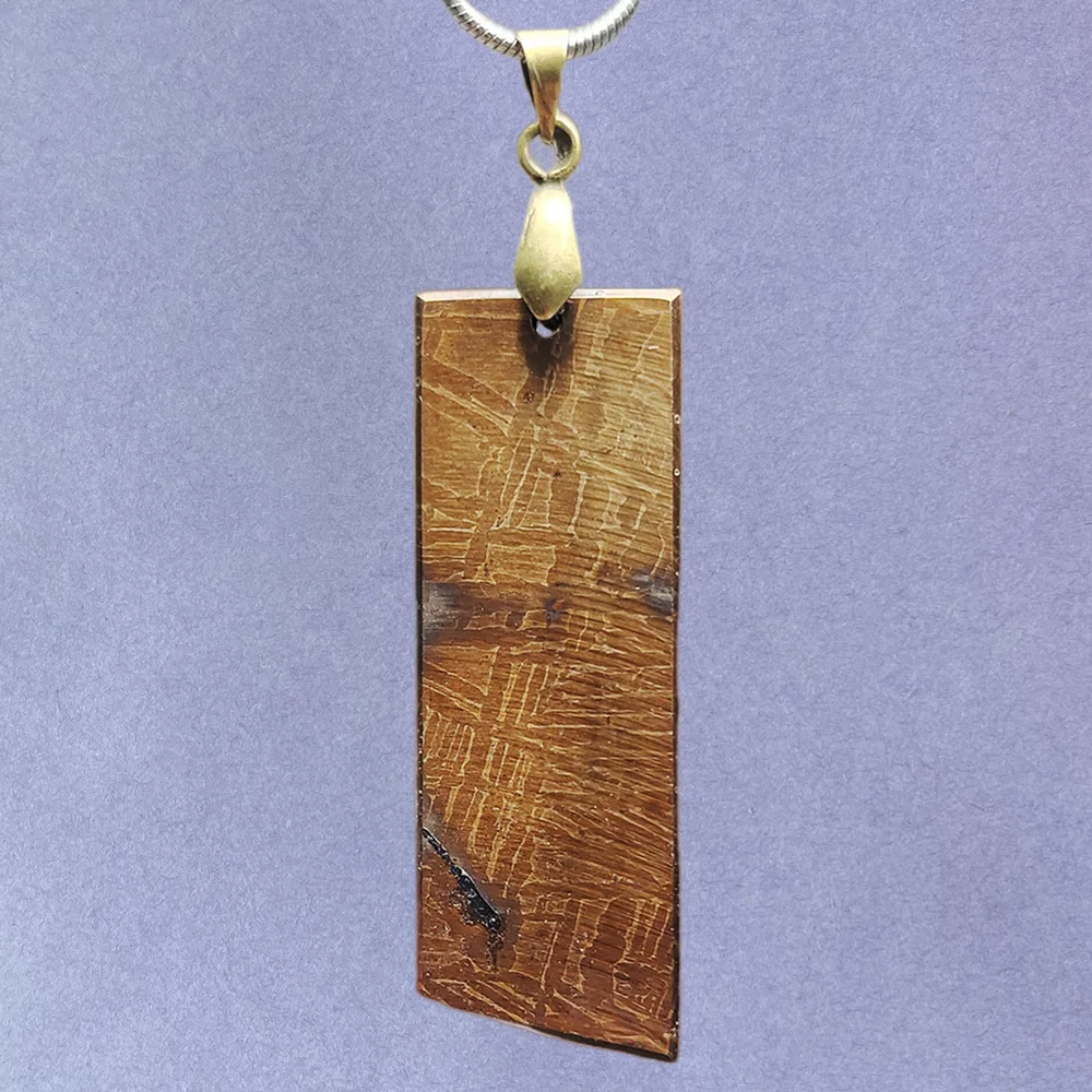 

Muonionalusta Iron Meteorite Necklace Natural Meteorite Material Pendant Meteorite Specimen Collection