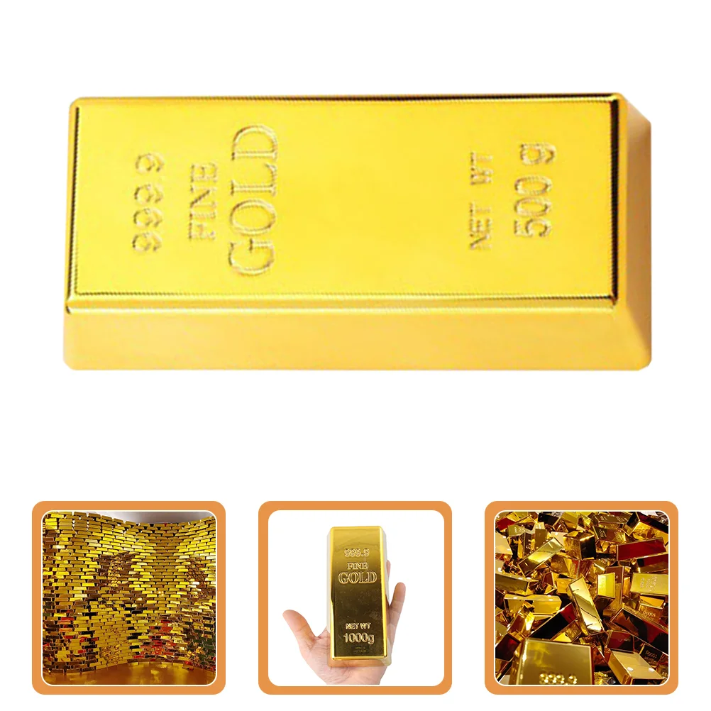 

Gold Bar Brick Bars Pirate Bullion Shui Feng Fake Door Ornament Real Ingot Wealth Chinese Bricks Golden Stop Treasure Home Movie