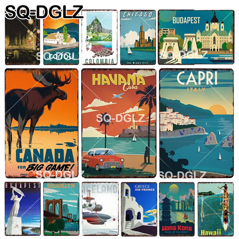 

Гавайская Греция Гавана табличка металлическая искусственная кожа винтажный декор для паба бара наклейка для дома Metalen нашивка металлический постер картина "знак"