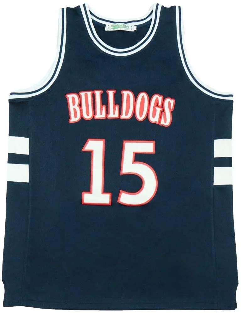 

Vintage Mens Bulldogs #15 Cole High School Basketball Jersey All Stitched