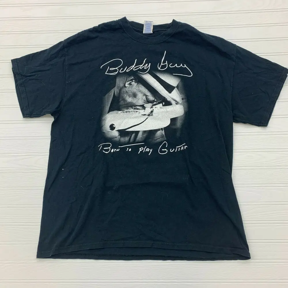 Бадди парень Рожденный играть гитара 2016 турне Черная Футболка взрослый размер XL |