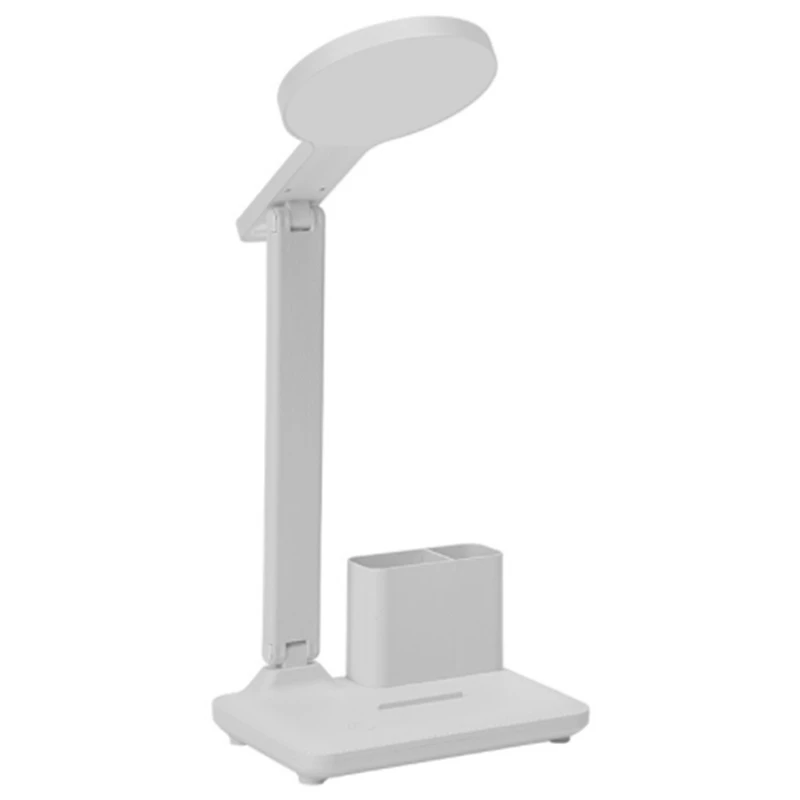 

Светодиодная Складная Настольная лампа с подключением и держателем для ручек, прикроватная лампа для детей, Светильники для письма, яркая о...