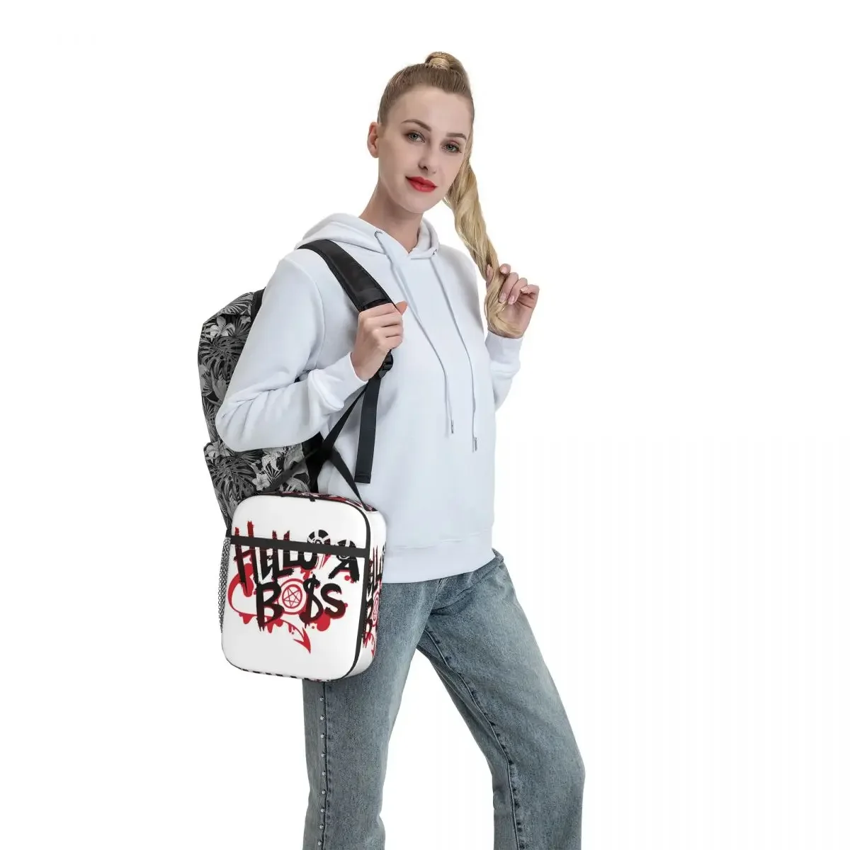 Helluva Boss Анимированная Сумка Для Обеда В Стиле Аниме Женская Водонепроницаемая