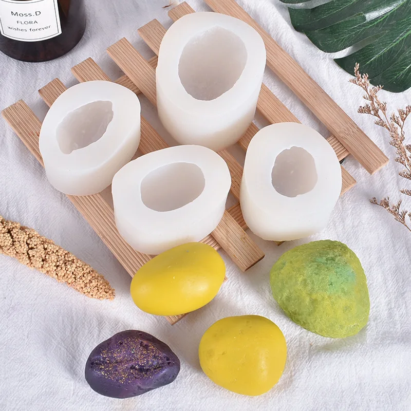 

Stone Shape Silicone Stencil Irregular Rock Casting Die Soft Diy Craft Templates For Candle Wax Soap Cake Decor Silicone Mold